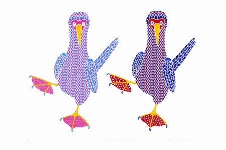 Liz Whiteman Smith, Can Can booby couple, Screen print, Edition of 50, Framed: £250, Unframed: £160